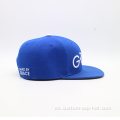 Sombrero de snapback azul bordado 3D